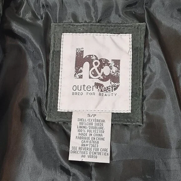 Western Suede Green Jacket Rodeo Rustic By H&G Size S/P - Picture 8 of 16